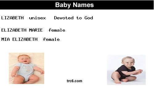 lizabeth baby names